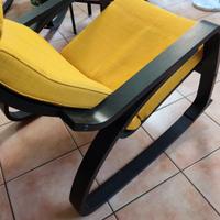 Poltrone (2) IKEA Poang + 2 appoggia piedi,di Vita