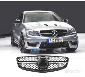 GRIGLIA MERCEDES W204 LOOK AMG C63 NERO LUCIDO CRO