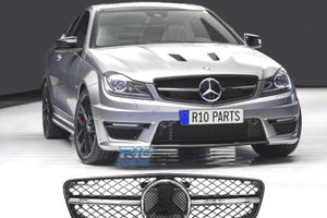 GRIGLIA MERCEDES W204 LOOK AMG C63 NERO LUCIDO CRO