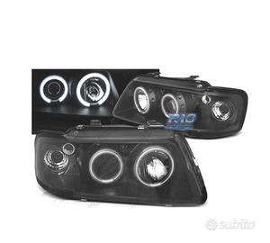 FARI PER AUDI A3 8L 96-00 ANGEL EYES CCFL FONDO NE