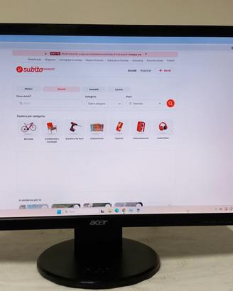 Monitor LED 22" Acer V223HQV, usato, perfettamente