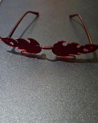 Occhiali decorativi a forma di fiamma