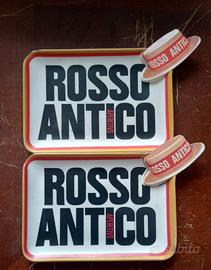 Coppia posacenere,rendiresto Rosso antico