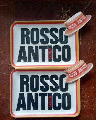 Coppia posacenere,rendiresto Rosso antico