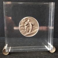 Trofeo argento e pexiglass anni 80