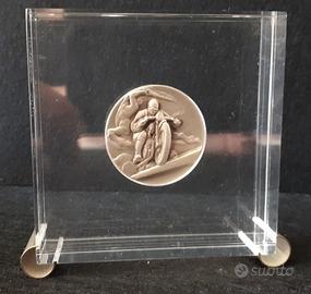 Trofeo argento e pexiglass anni 80