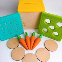 Gioco Carote Monete Legno Montessori Lovevery