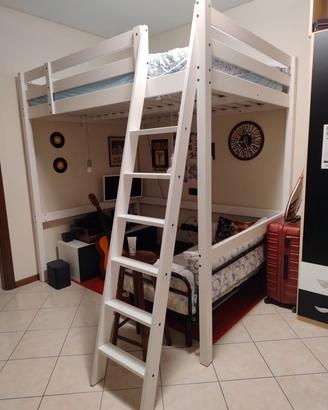 Letto a soppalco  bianco