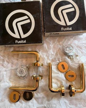 2 coppie di maniglie Fusital modello H327 R8 oro