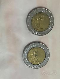 500 lire bimetalliche 1987-1988 Repubblica Italian