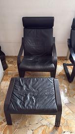 2 Poltrone IKEA POANG e 1 poggiapiedi