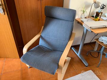 Poltrona Ikea Poang antracite rovere