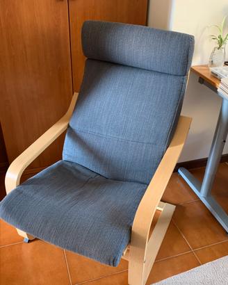 Poltrona Ikea Poang antracite rovere