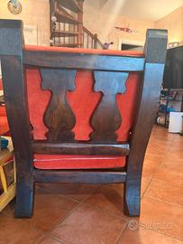Solotto vintage anni 80 legno massello+2  poltrone
