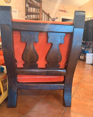 Solotto vintage anni 80 legno massello+2  poltrone