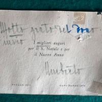 autografo e medaglia re Umberto II di Savoia