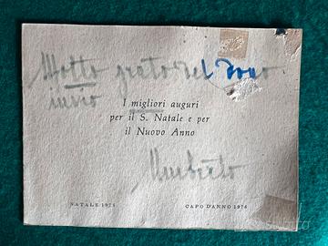 autografo e medaglia re Umberto II di Savoia