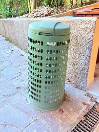 Bidone/pattumiera porta rifiuti da esterno – verde