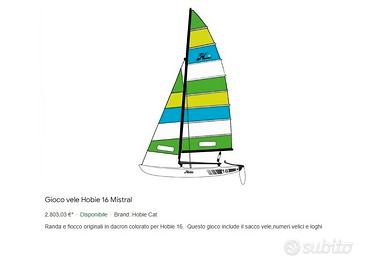 Vele NUOVE Hobie cat 16 MISTRAL