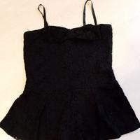 Canotta in pizzo nero FB sister taglia xs