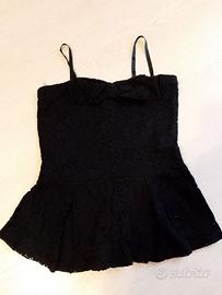Canotta in pizzo nero FB sister taglia xs