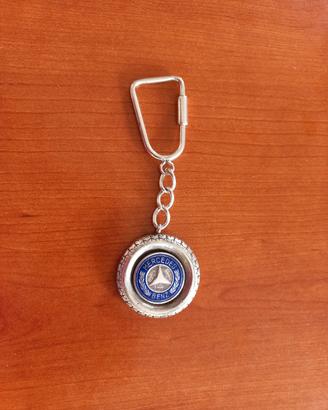 Portachiave in Argento  Massiccio vintage Mercedes