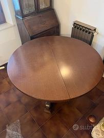 Tavolo vero legno tondo e allungabile