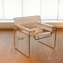 KNOLL USA WASSILY B3 in cuoio bianco PERFETTA