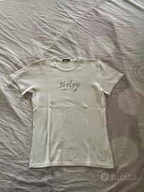 T-shirt bianca Sisley - Taglia S