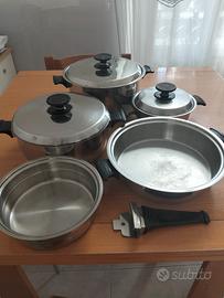 batteria pentole acciaio inox Unic Mann