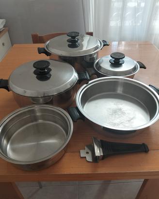 batteria pentole acciaio inox Unic Mann