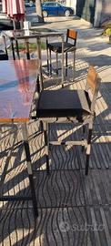 12 SEDIE BAR, GIARDINO IN  ALLUMINIO LEGNO ROBUSTE