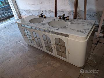 Mobile da bagno con doppio lavabo + specchio