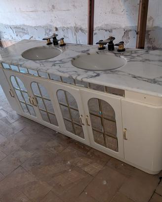 Mobile da bagno con doppio lavabo + specchio