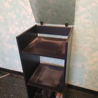 mobile per giradischi e stereo anni 80 con vetro 