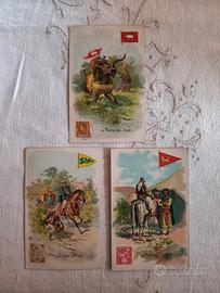 Lotto 3 cartoline pubblicitarie Lysoform primi 900