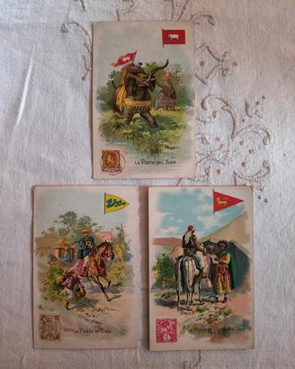 Lotto 3 cartoline pubblicitarie Lysoform primi 900