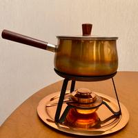 Set vintage per fonduta in rame