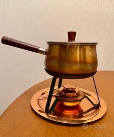 Set vintage per fonduta in rame
