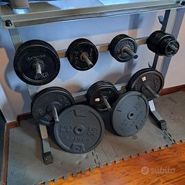 Pesi Ghisa 28mm Corength (146 kg Tot)+rastrelliera