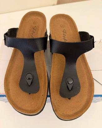 Infradito nere n.37 donna come nuove