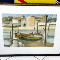 Litografia Roberto Masi "Barchette"