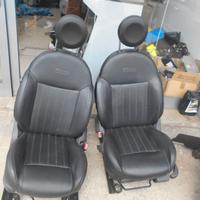 Tappezzeria sedili interno fiat 500 in pelle nera