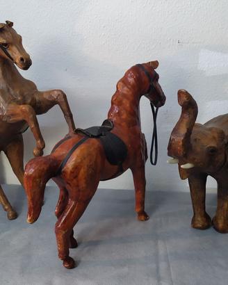 STATUE - CAVALLI - ELEFANTE IN LEGNO