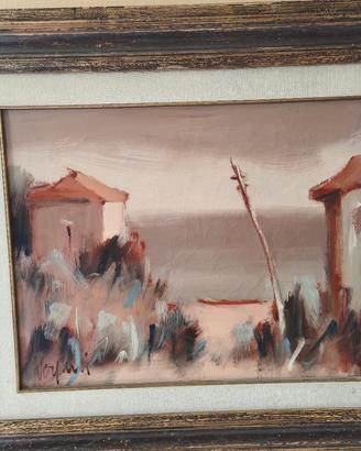 dipinto titolo "La marina" 1969 diario Vergani