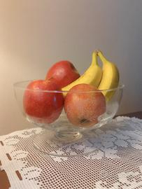 Portafrutta -centrotavola in cristallo   