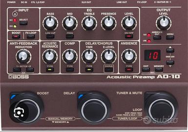 BOSS AD 10 preamp CHITARRA ACUSTICW