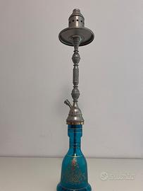 Narghilè originale vetro e acciaio, 1 mt