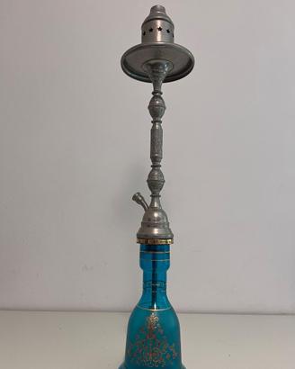 Narghilè originale vetro e acciaio, 1 mt