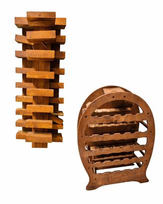 portabottiglie e mensole in legno